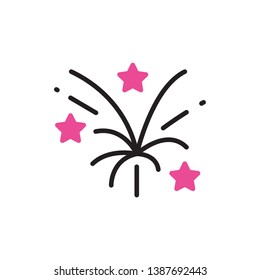 firework icon vector modern style design