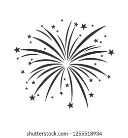 Firework icon.Explosion vector sign.Xmas sparkle illustration for graphic design, web and mobile platforms.