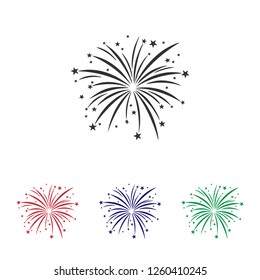 Firework icon.Explosion vector sign.Xmas sparkle illustration for graphic design, web and mobile platforms.