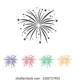 Firework icon.Explosion vector sign.Xmas sparkle illustration for graphic design, web and mobile platforms.