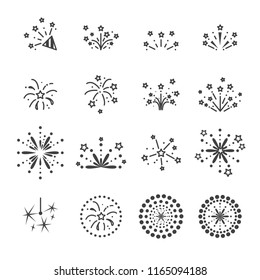 Firework Icon,line Vector.