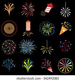 firework icons color