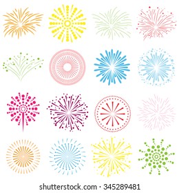 firework icons color