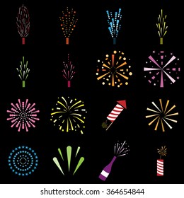 firework icons color