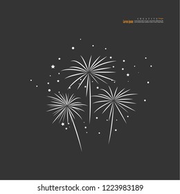 Firework icon.vector illustration.