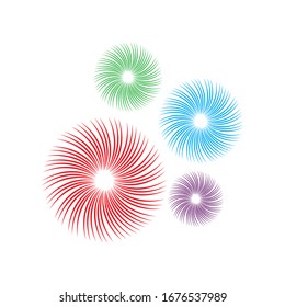 firework illustration logo vector design
