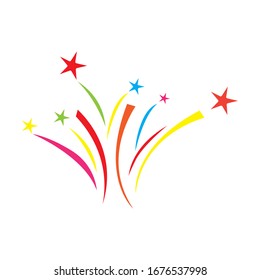 firework illustration logo vector design