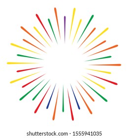 Firework illustration template vector design