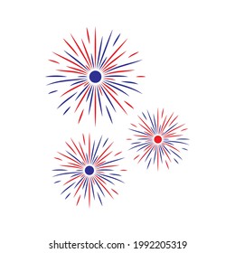 Firework illustration template vector design