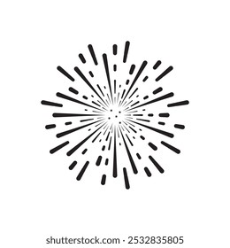 Firework illustration template vector design