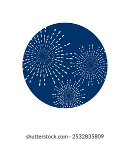 Firework illustration template vector design