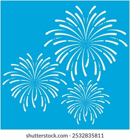 Firework illustration template vector design