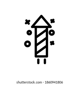 Firework. Joy vibes. Happy New Year related icons, icon, Merry Christmas, holidays, celebration, End Year holidays, outline icons on white background EPS Vector