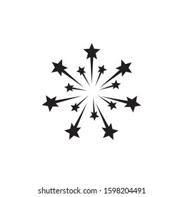 Firework light design vector illustration template