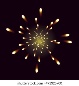Firework, light effects isolated and grouped. .