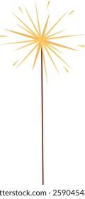 Firework Lighting Stick Vector Illustration