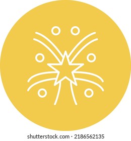 Firework line circle icon vector image. Can also be used for web apps, mobile apps and print media.