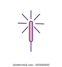 Firework line fill style icon design, Celebration festival event holiday party anniversay explosion and festive theme Vector illustration