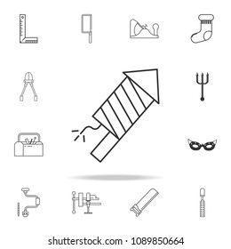 Firework line icon. Detailed set of web icons and signs. Premium graphic design. One of the collection icons for websites, web design, mobile app on white background
