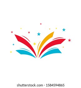 Firework line icon and happy new year firework vector design, Creative icon, design concept