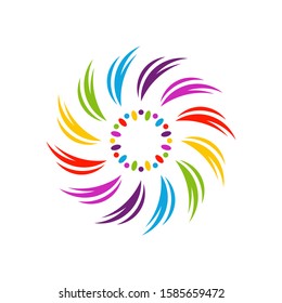 Firework line icon and happy new year firework vector design, Creative icon, design concept