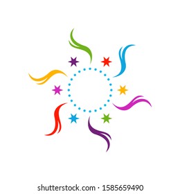 Firework line icon and happy new year firework vector design, Creative icon, design concept