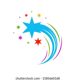 Firework line icon and happy new year firework vector design, Creative icon, design concept