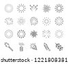 fireworks icon in circle