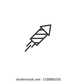 Firework line icon in simple design on a white background