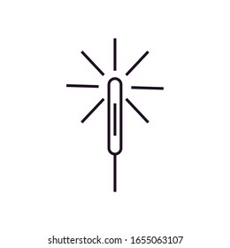 Firework line style icon design, Celebration festival event holiday party anniversay explosion and festive theme Vector illustration
