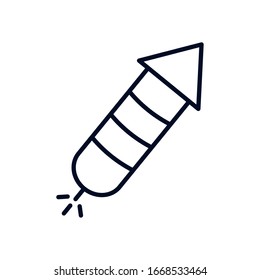 Firework line style icon design, Celebration festival event holiday party anniversay explosion and festive theme Vector illustration