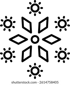 Firework Line Vector Icon Design