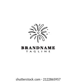 firework logo design template icon black modern isolated vector