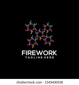 Firework Logo Design Vector Template