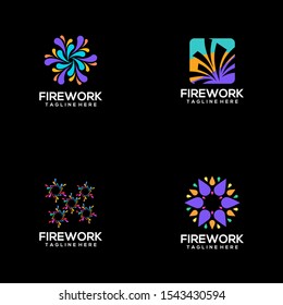 Firework Logo Design Vector Template
