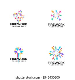 Firework Logo Design Vector Template