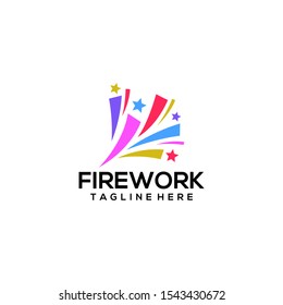 Firework Logo Design Vector Template