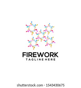 Firework Logo Design Vector Template