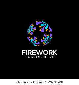Firework Logo Design Vector Template