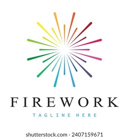 Firework Logo Design vector template
