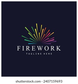 Firework Logo Design vector template