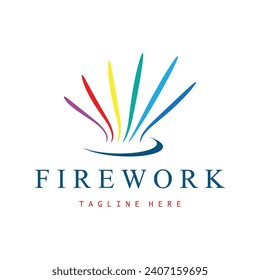 Firework Logo Design vector template