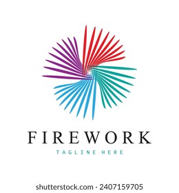 Firework Logo Design vector template