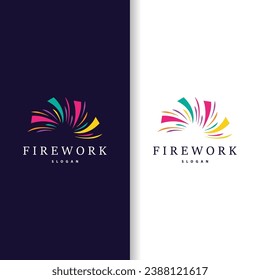 Logo de Firework, diseño abstracto moderno Spark simple colorido, ilustración de plantilla de vectores