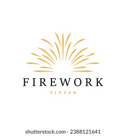 Firework Logo, Modern Abstract Design Simple Colorful Spark, Vector Template Illustration