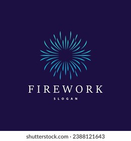 Firework Logo, Modern Abstract Design Simple Colorful Spark, Vector Template Illustration