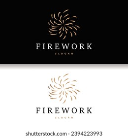 Firework Logo, Modern Abstract Design Simple Colorful Spark, Vector Template Illustration