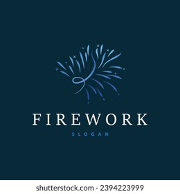 Firework Logo, Modern Abstract Design Simple Colorful Spark, Vector Template Illustration