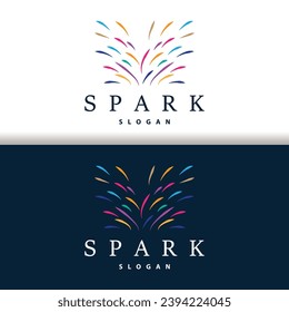 Firework Logo, Modern Abstract Design Simple Colorful Spark, Vector Template Illustration