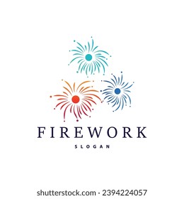 Firework Logo, Modern Abstract Design Simple Colorful Spark, Vector Template Illustration